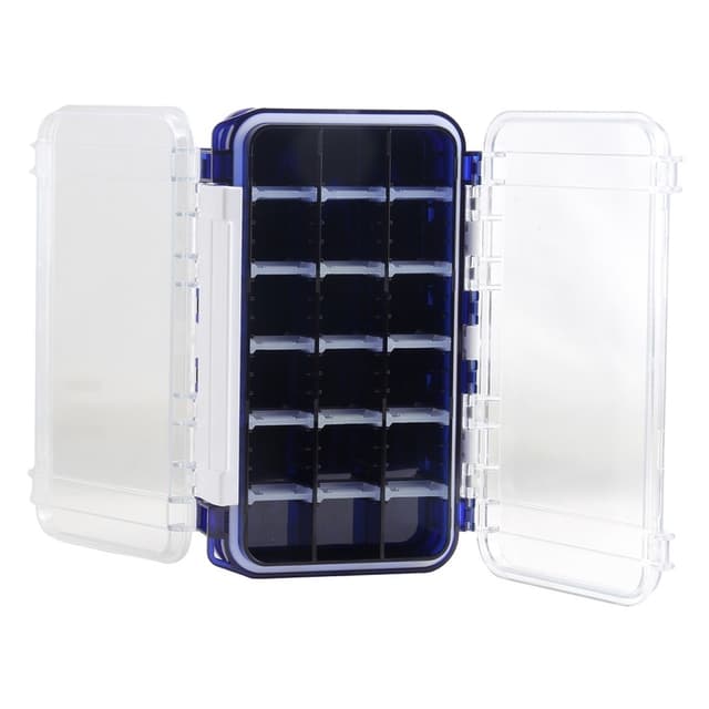 17,5x10,5x4cm opbevaringsboks til fiskegrej fiskekrog agn Dobbeltsidet