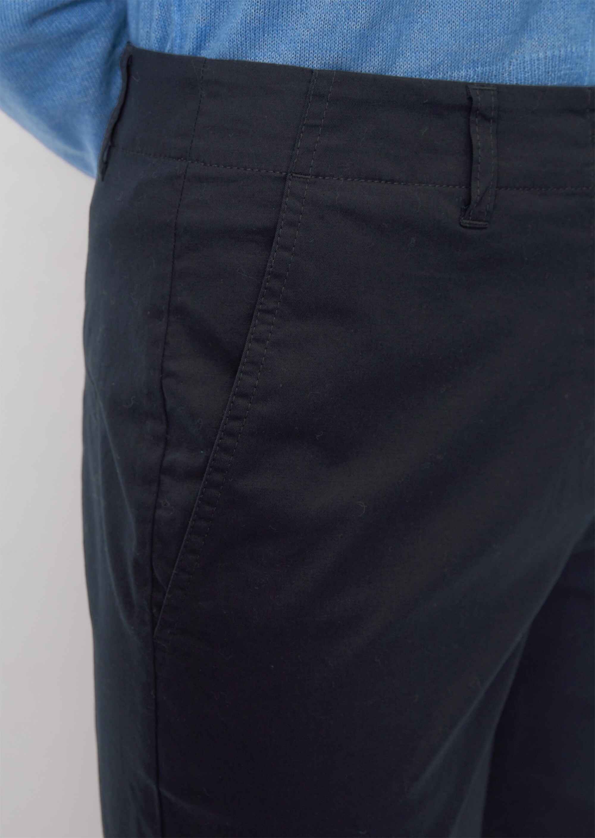 Weite Hose verkürzt aus stretchigem Organic Cotton-Twill