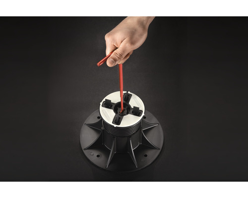 Verstelbare voetstukdragers SH1 25-40 mm 4 mm speling 10 stuks incl. 5 vergrendelknoppen