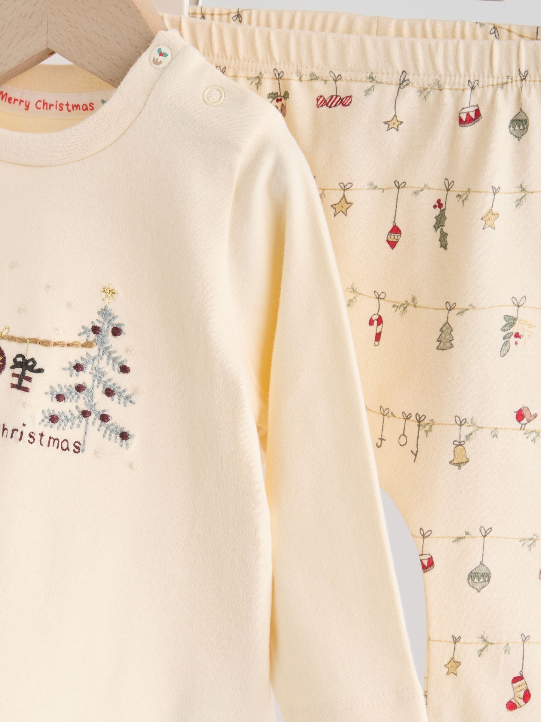 Crème - My First Baby Christmas T-Shirt and Leggings Set (0-18mths)
