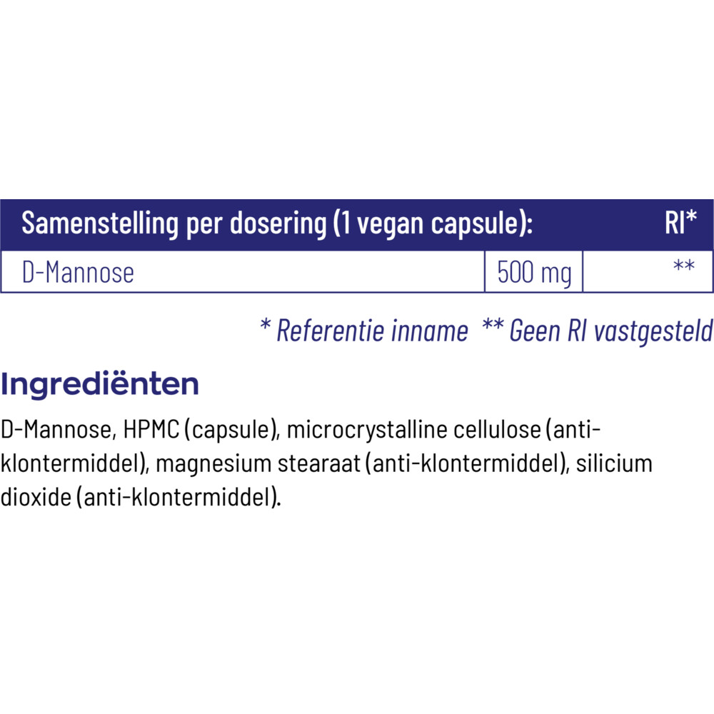 2x Vitakruid D-Mannose 500 90 vegacapsules