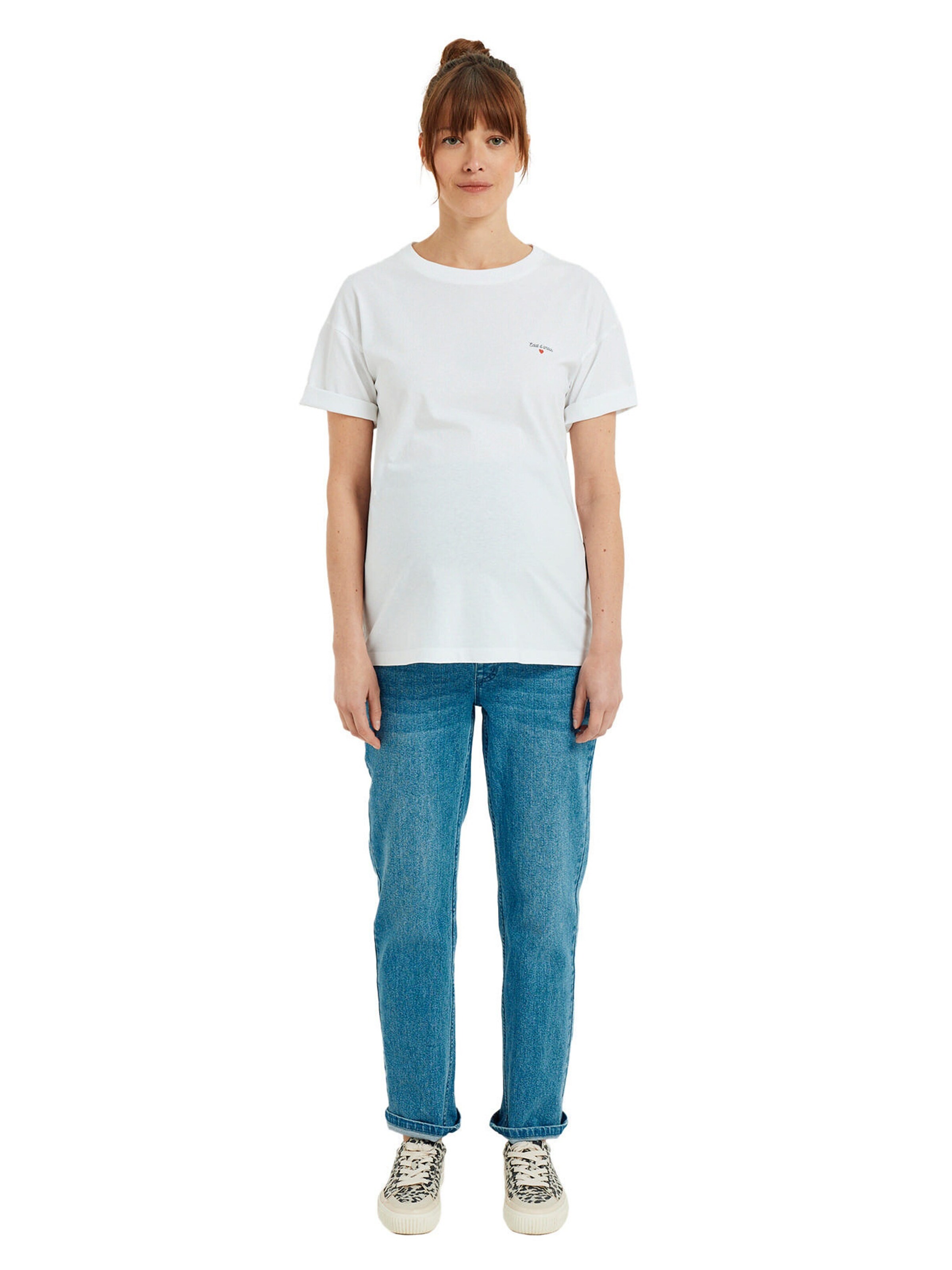Vertbaudet Kurzärmeliges Umstands-Shirt BASIC weiß