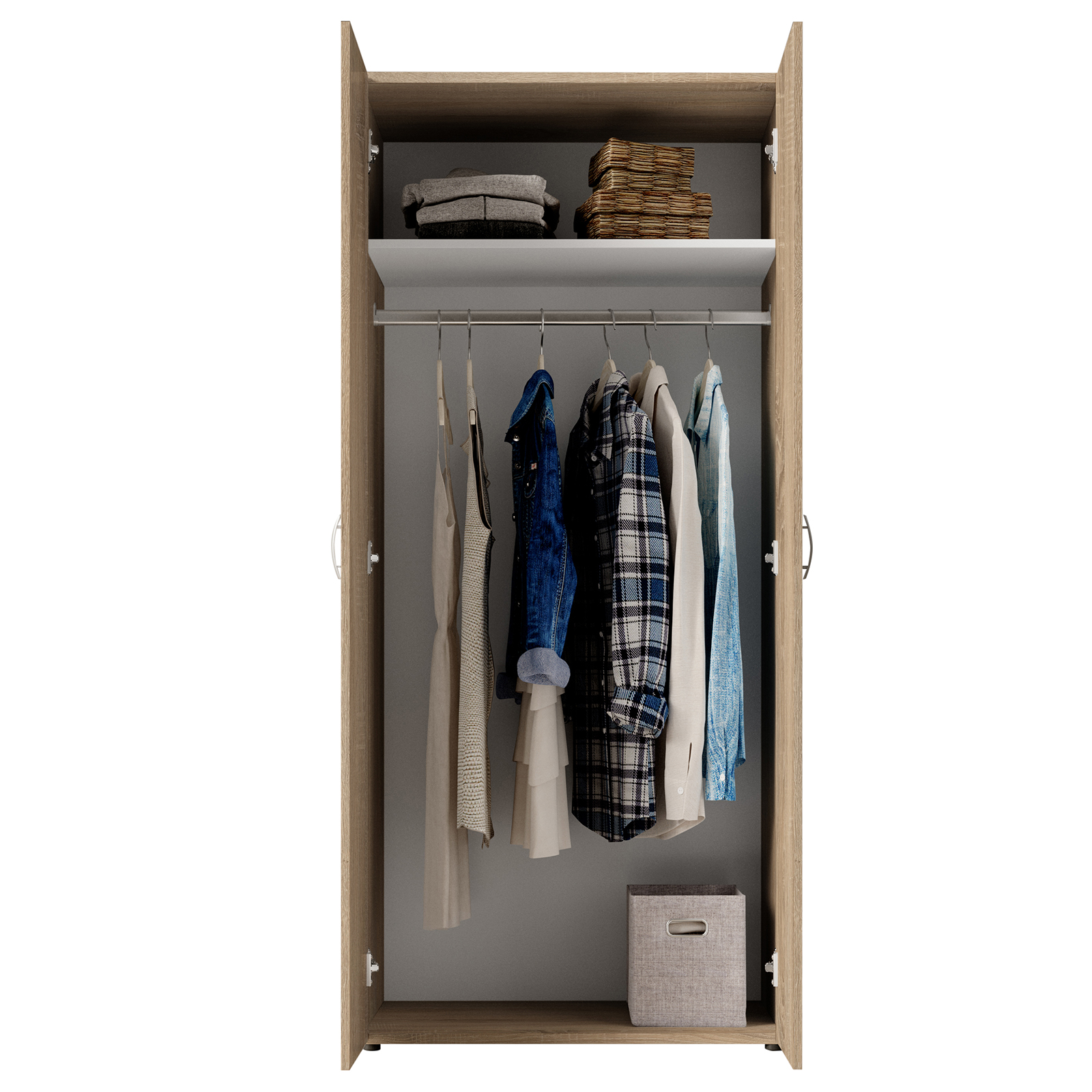 Drehtürenschrank - Sonoma Eiche - 2 Türen - 81 cm breit