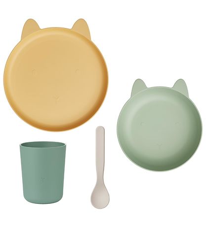 Liewood Tallerkens?t - Melamin - 4-pak - Rabbit/Sandy Multi Mix