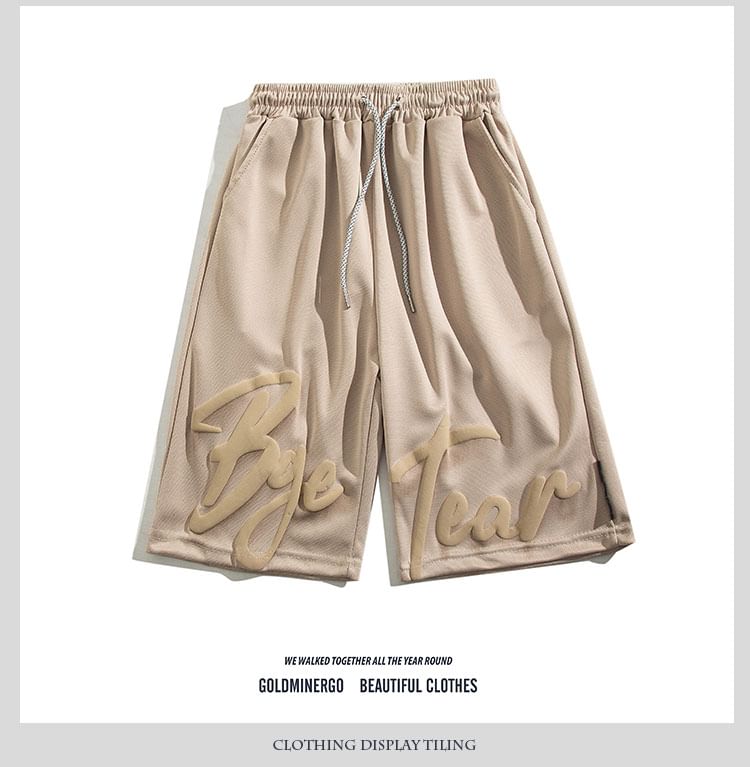 Yelmenor - Shorts met trekkoord en letters