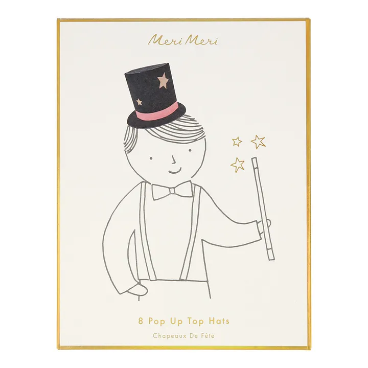 Meri Meri Chapeaux de magicien en carton - Set de 8