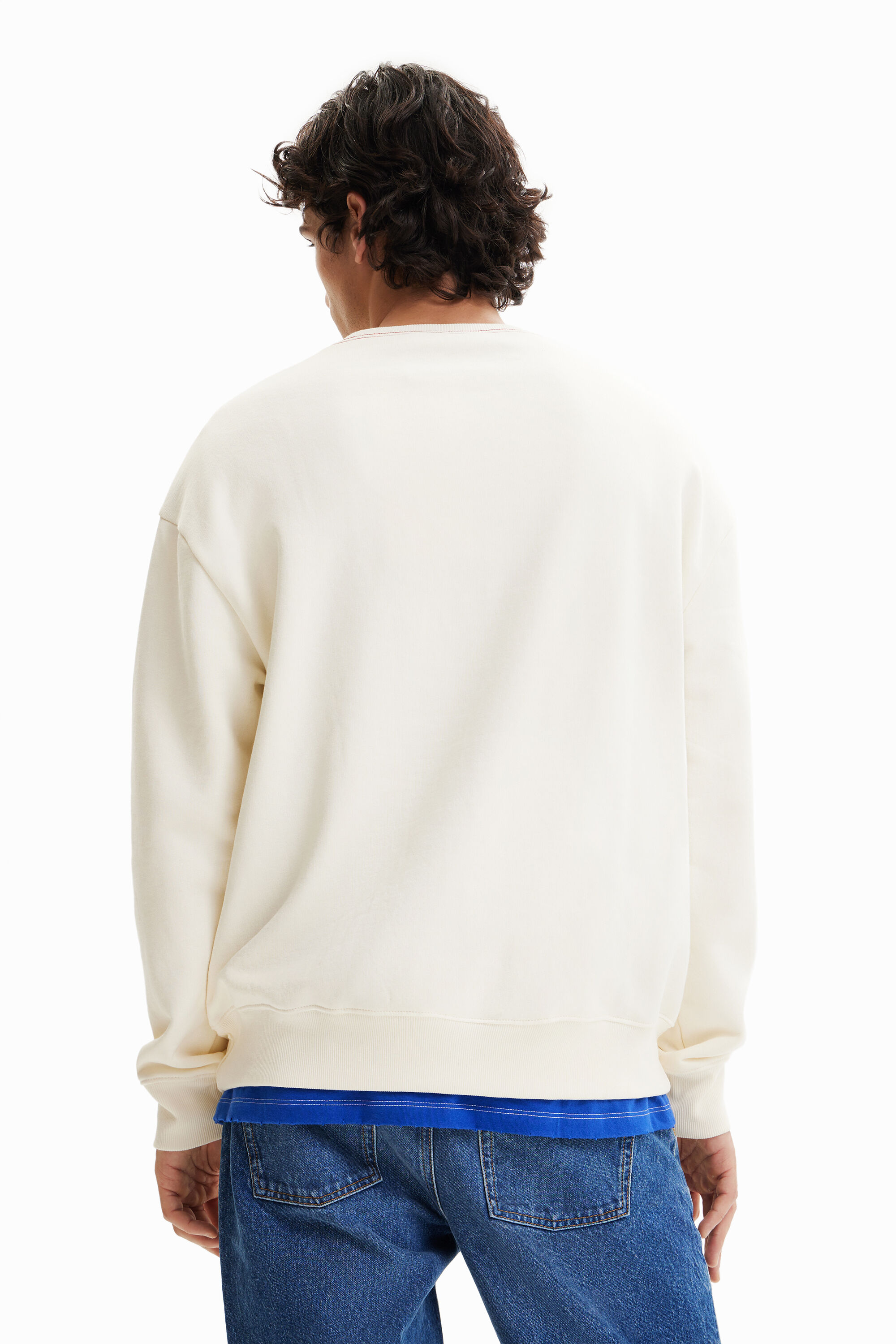 Sweat-shirt message floqué