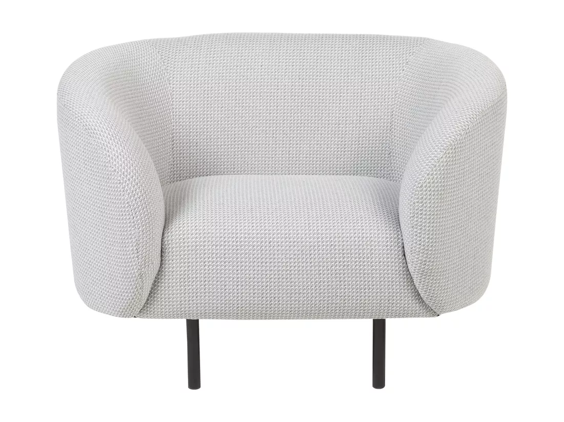 Fauteuil LOEN Tissu Noir/blanc