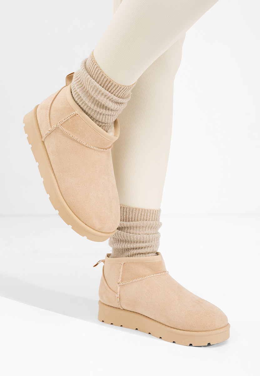 Bottes de neige femme beige Avenira