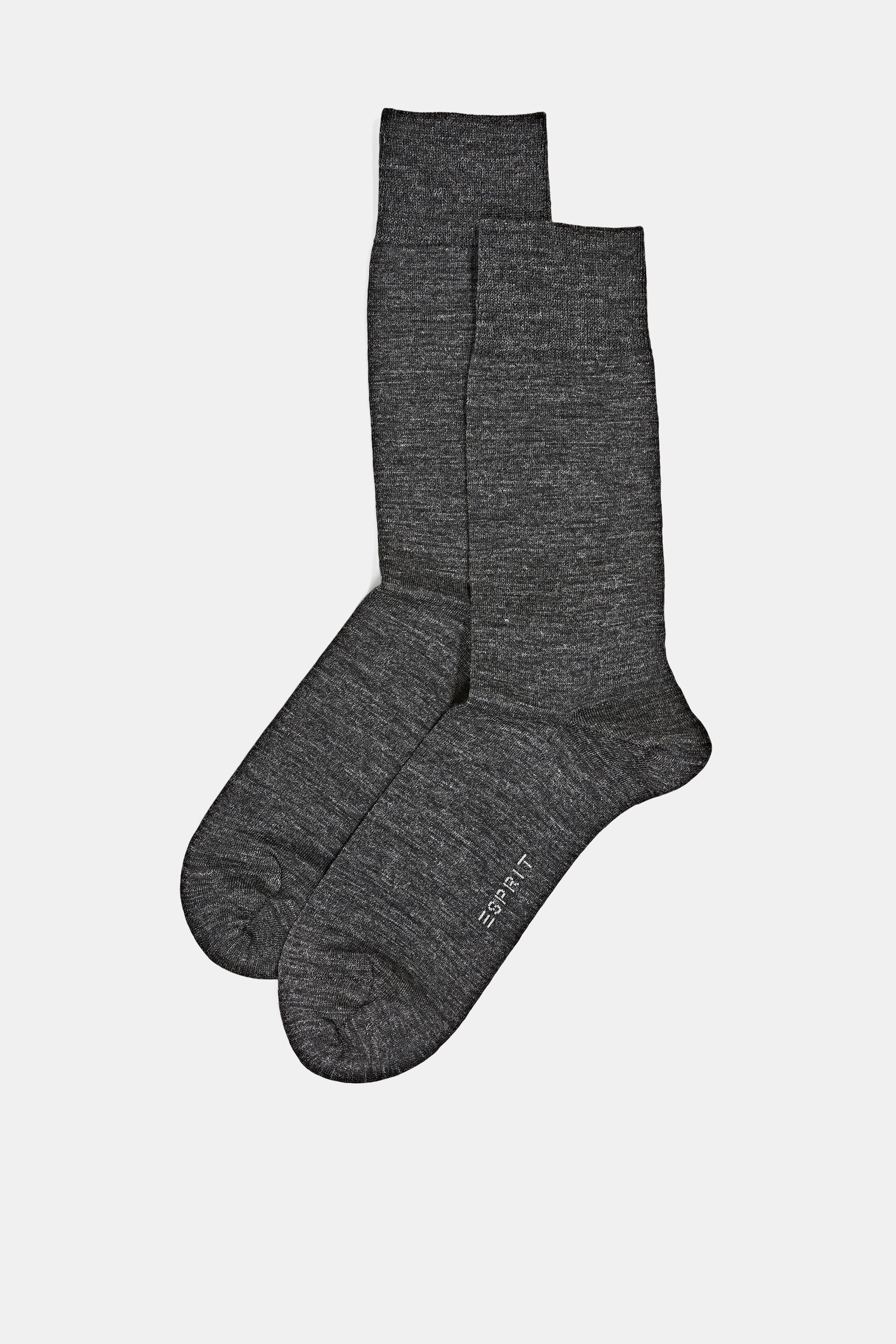 Lot de 2 paires de chaussettes en fine maille à teneur en laine vierge