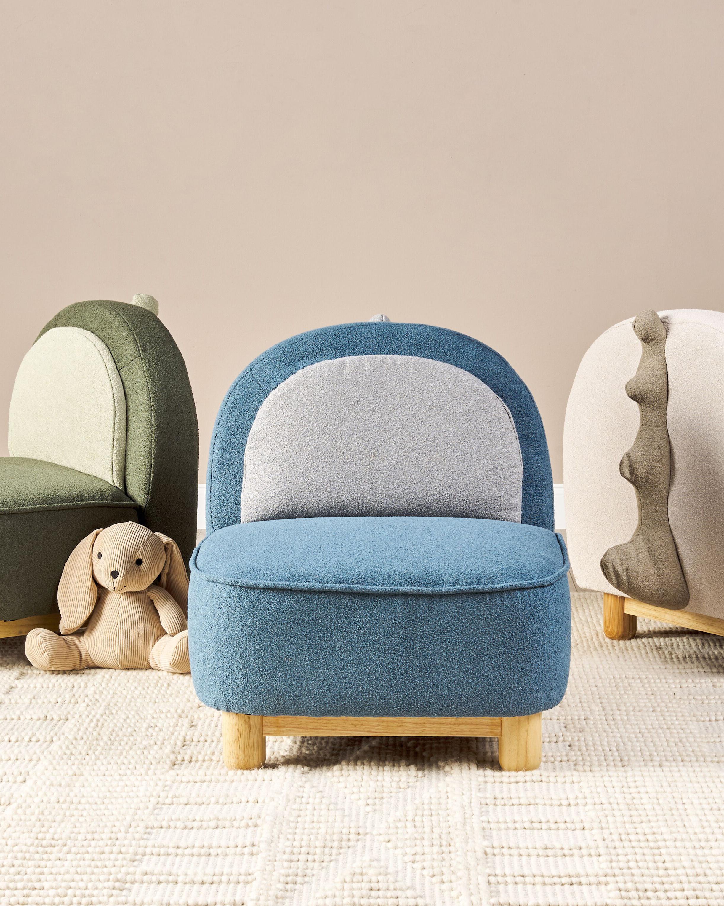 Kinderfauteuil Dinosaurus FABORG Stof Blauw