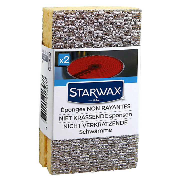 Lot 2 éponges non rayante Starwax L.13,5 x l.11,5 cm