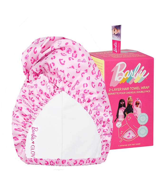GLOV - *Barbie* - Toalha turbante de cetim e tecido - Pink Panther