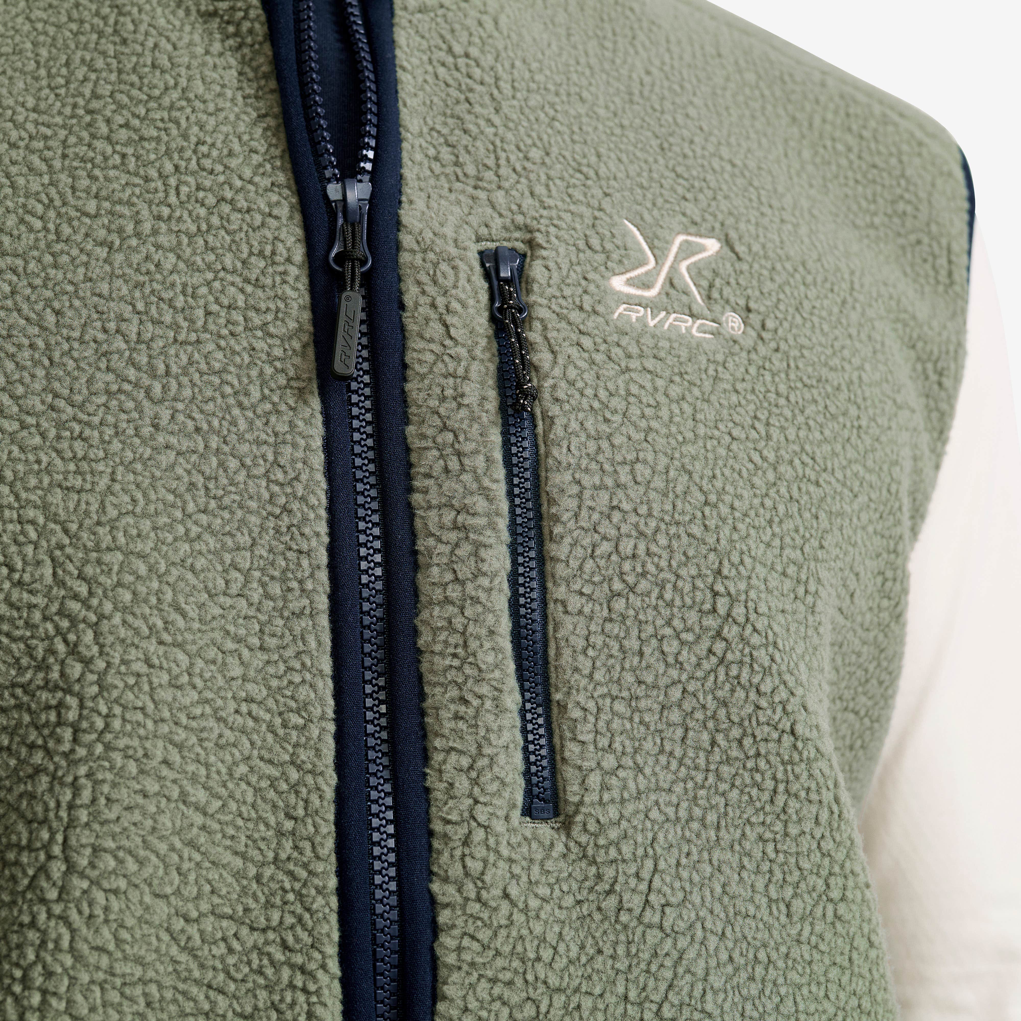 Canyon Full-zip Pile Fleece Vest Herre Castor Gray/Navy