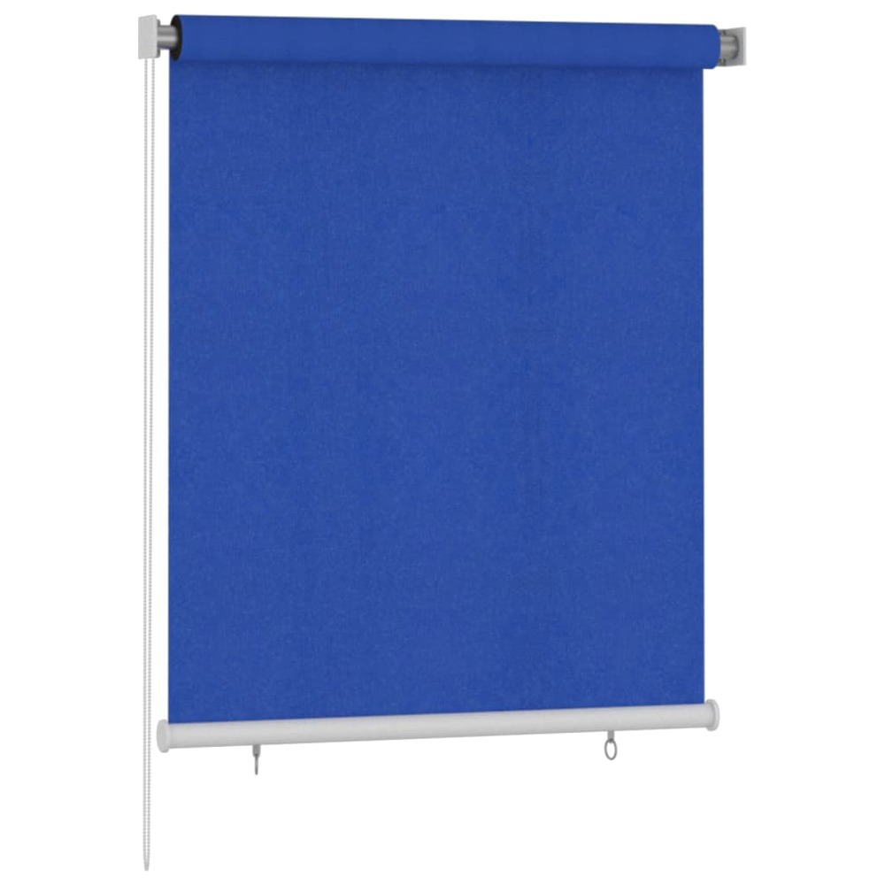 Store roulant d'extérieur 120x140 cm bleu pehd