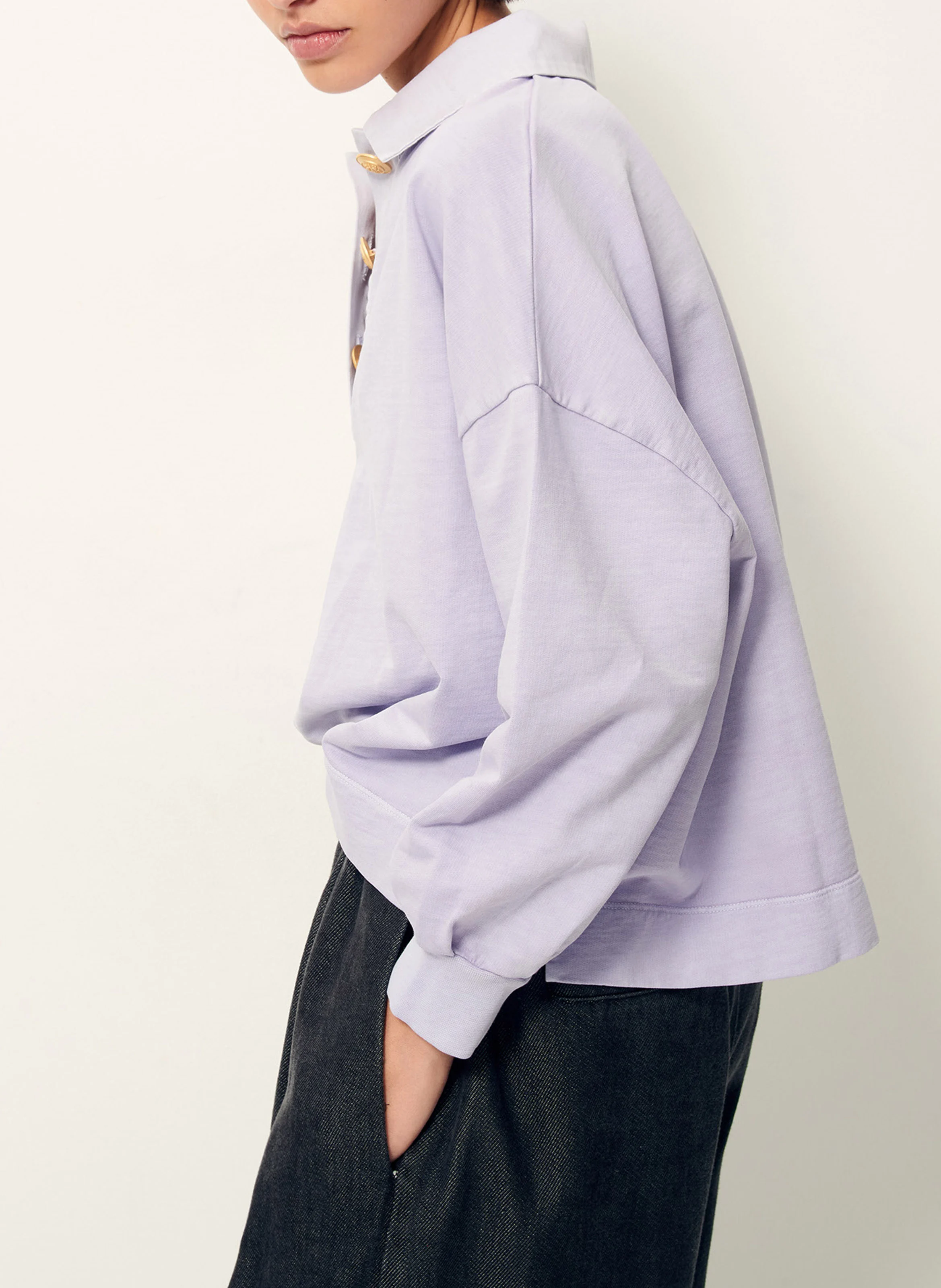 JULIO - Polo ample en coton | Violet