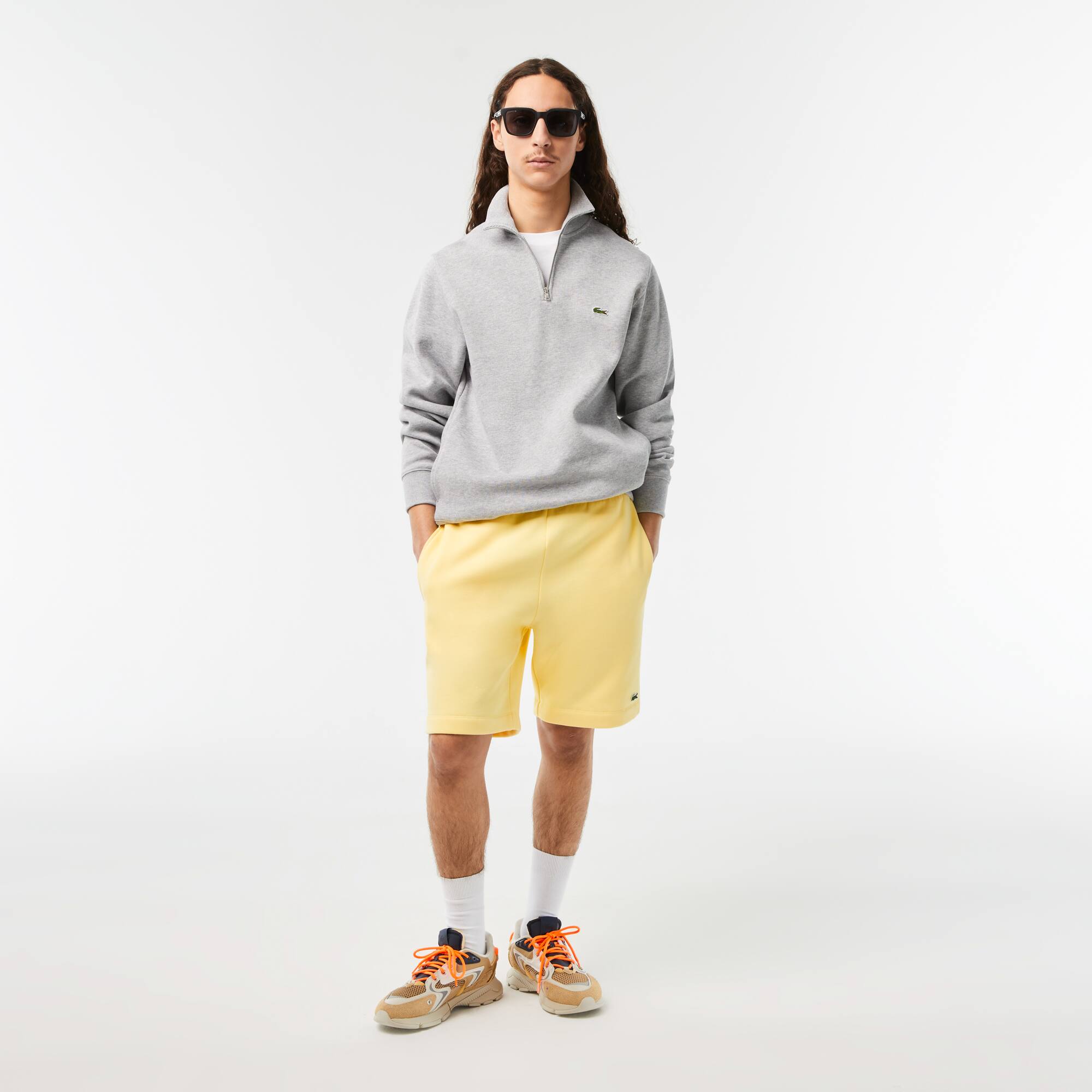Short jogger en molleton Shorts - Jaune - Lacoste - Homme