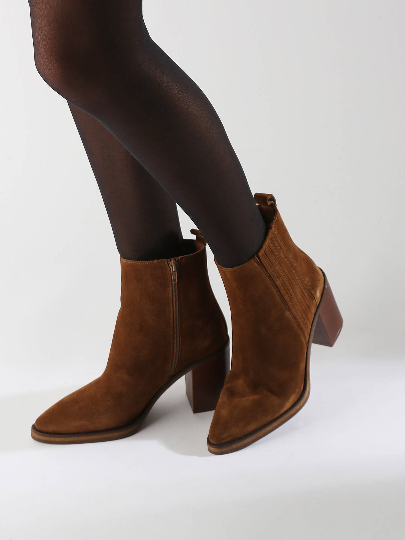 Bottines  talon Camden en cuir ALPE