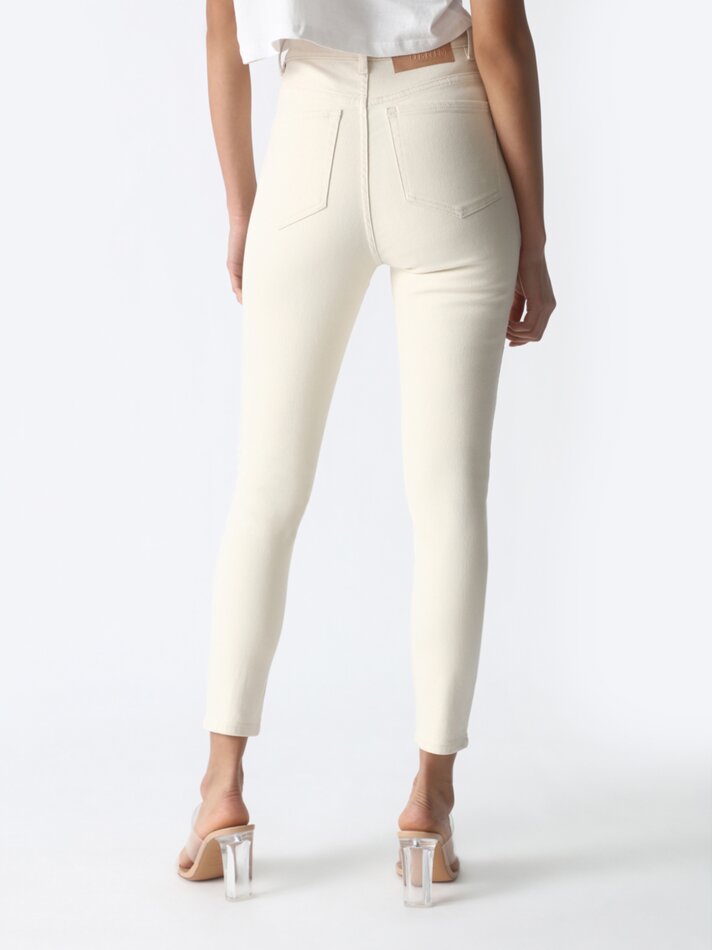 Calça jeans skinny de cintura alta - Off-white