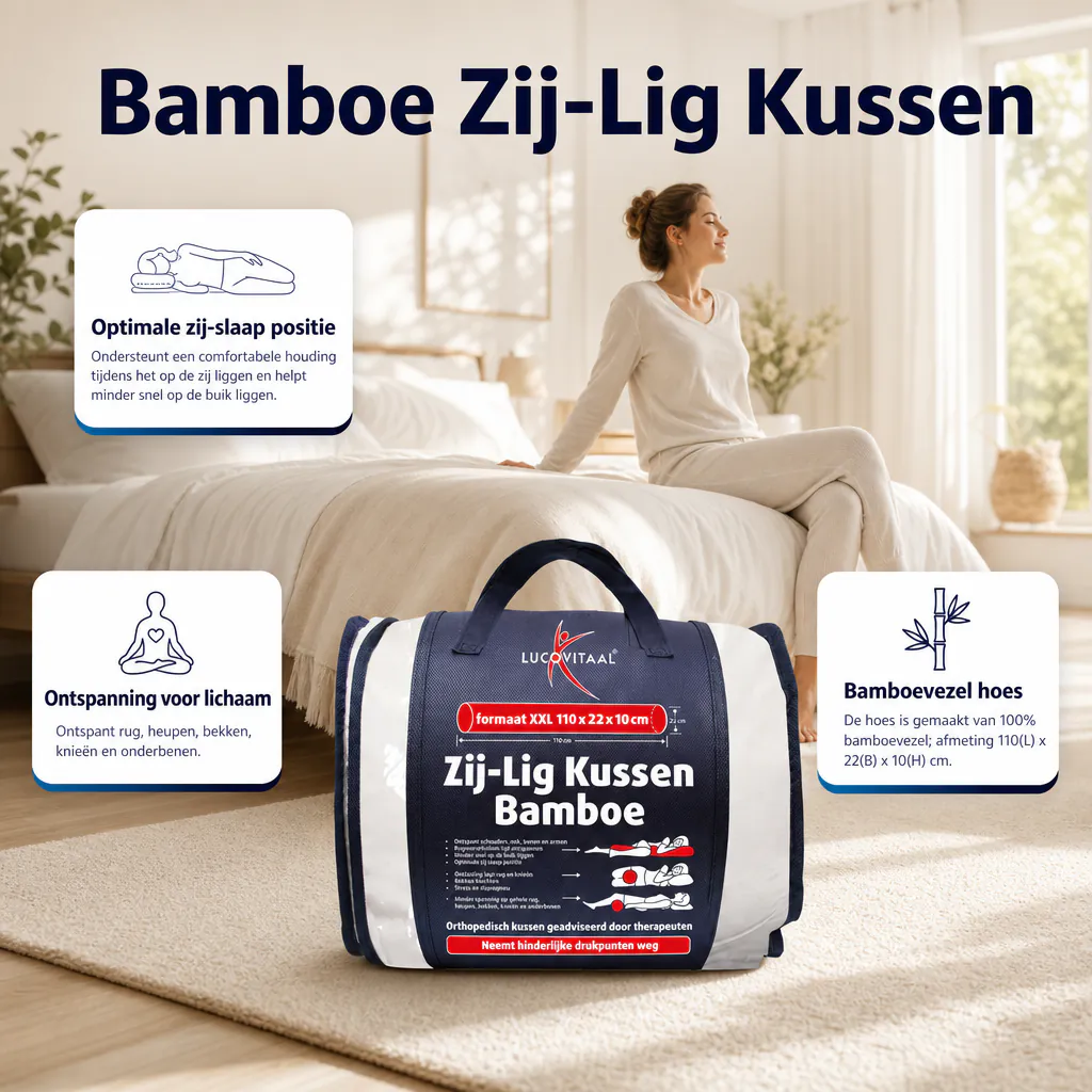 Bamboe Zij-Lig Kussen