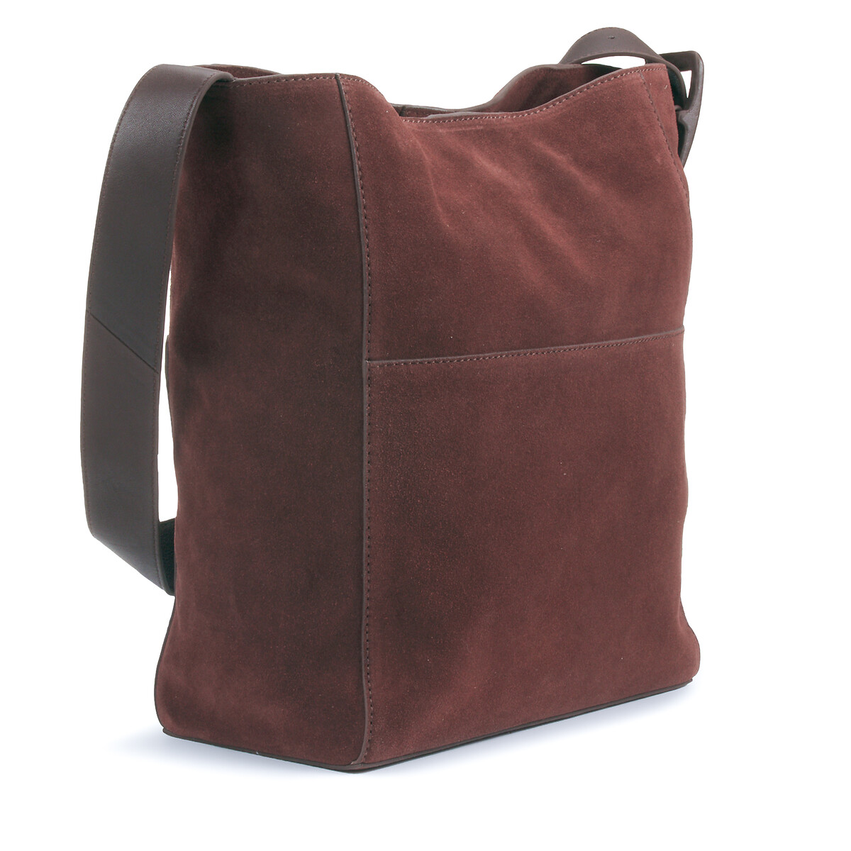 COLEÇÕES LA REDOUTE<br>Bolsa em couro macio, alça de ombro ajustável