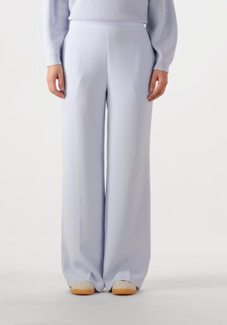 lichtblauwe dante6 wijde broek fabri elasticated wide leg pants