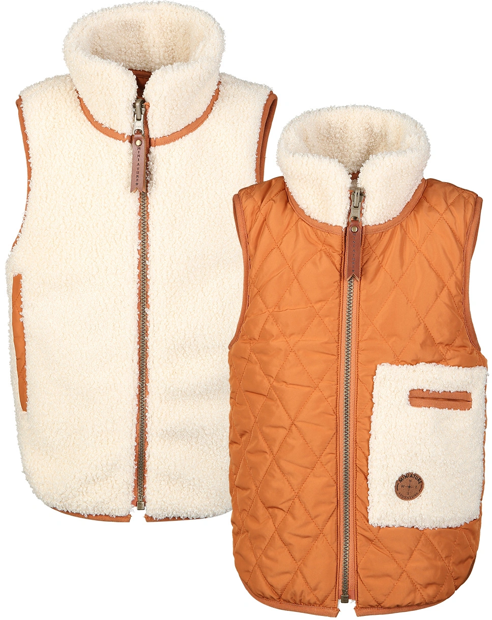 Wende-Weste MATCECIL THERMO in beige/kupfer