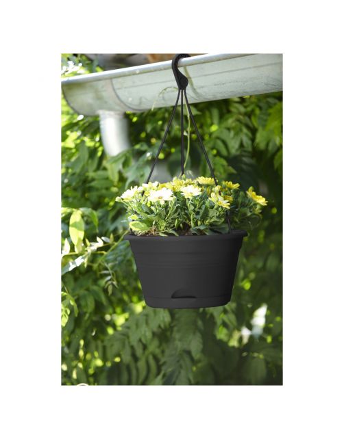 Elho Hangschaal Green Basics - Hangpot - 37x29x17 cm Zwart