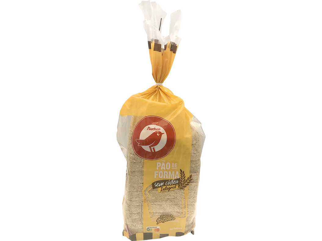 PÃO AUCHAN DE FORMA SEM CODEA INTEGRAL 450G