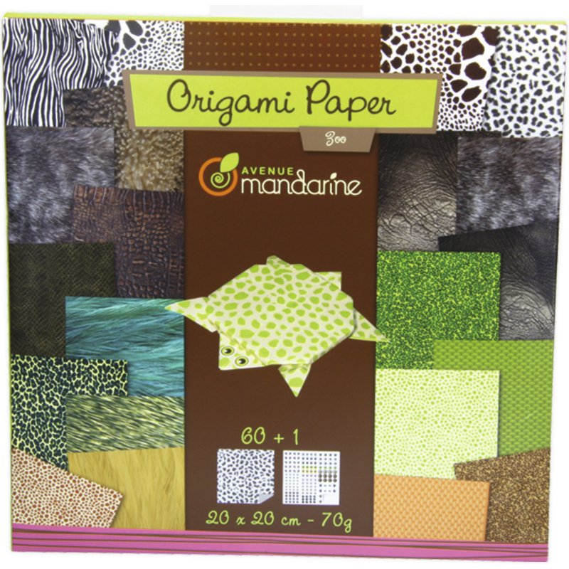 Feuilles à plier Origami Paper 'Zoo'