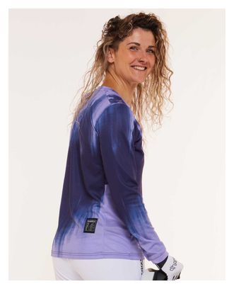 Maillot Manches Longues Femme Dharco Gravity Blanc/Bleu