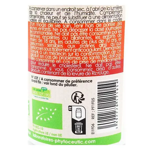 Cúrcuma orgânica fitoterápica, espinheiro-alvar e arroz vermelho fermentado, 60 comprimidos