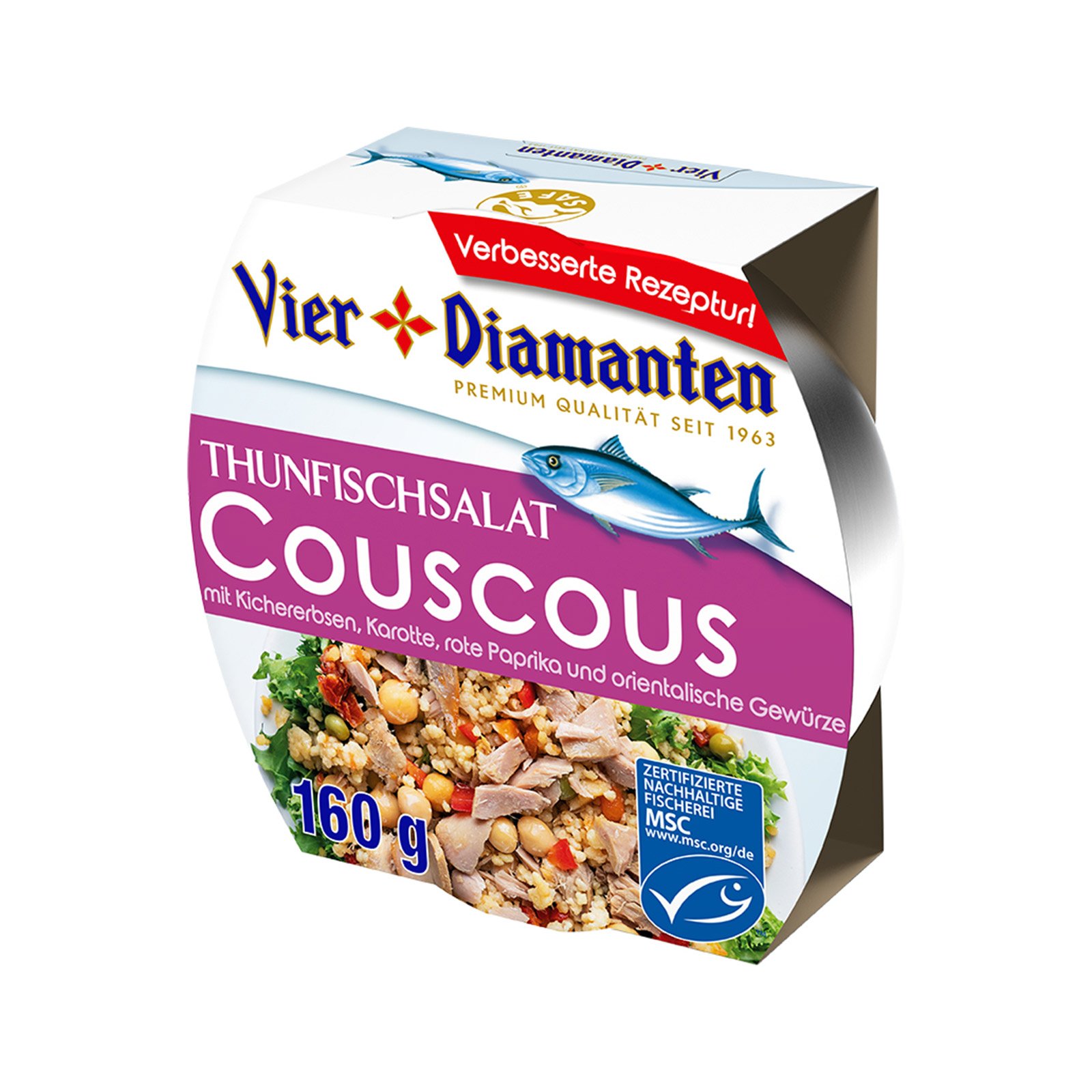 Vier Diamanten Thunfischsalat Couscous