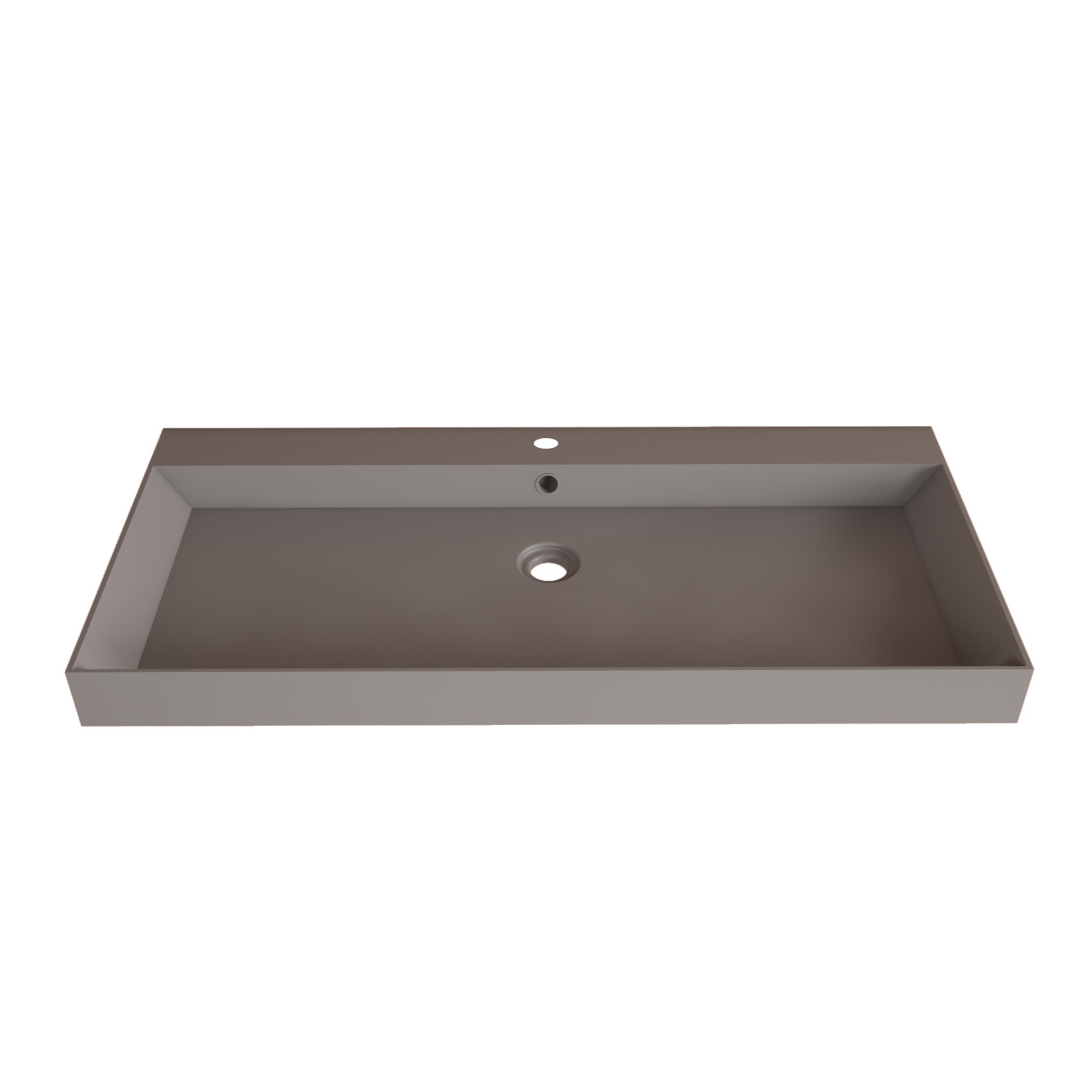 SaniGoods Kolo wastafel 100cm met 1 kraangat mat leigrijs