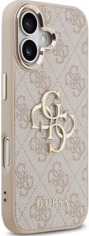 Guess - 4G Metal Logo Backcover - Pink - Voor Apple iPhone 17