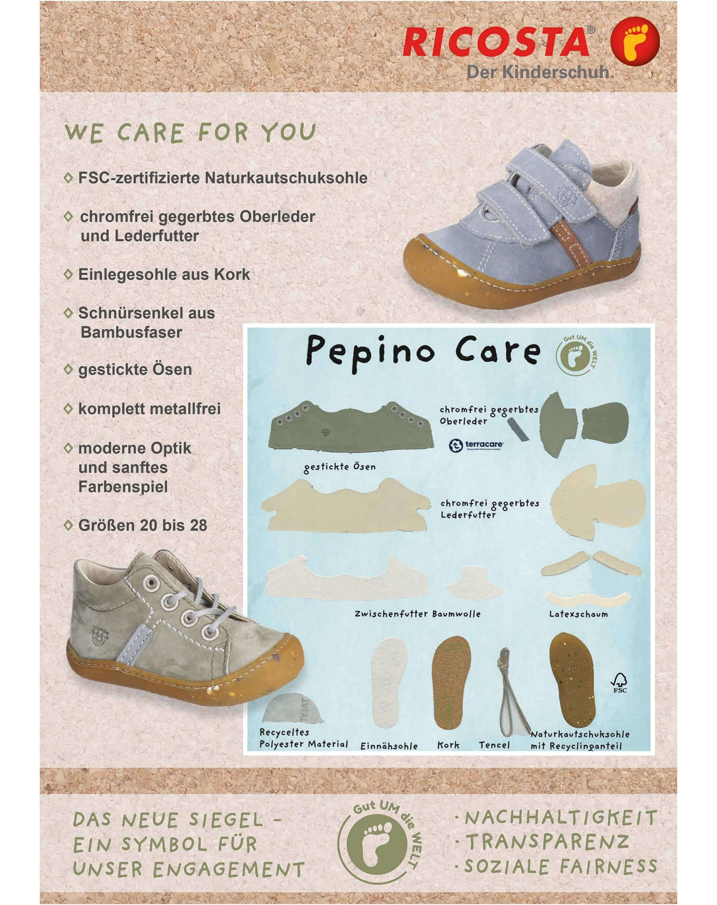 Schnür-Halbschuhe CAY in tundra/rosa
