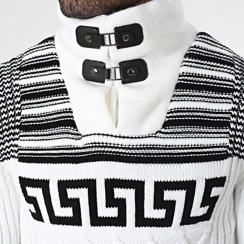 Pull Col Amplified Blanc