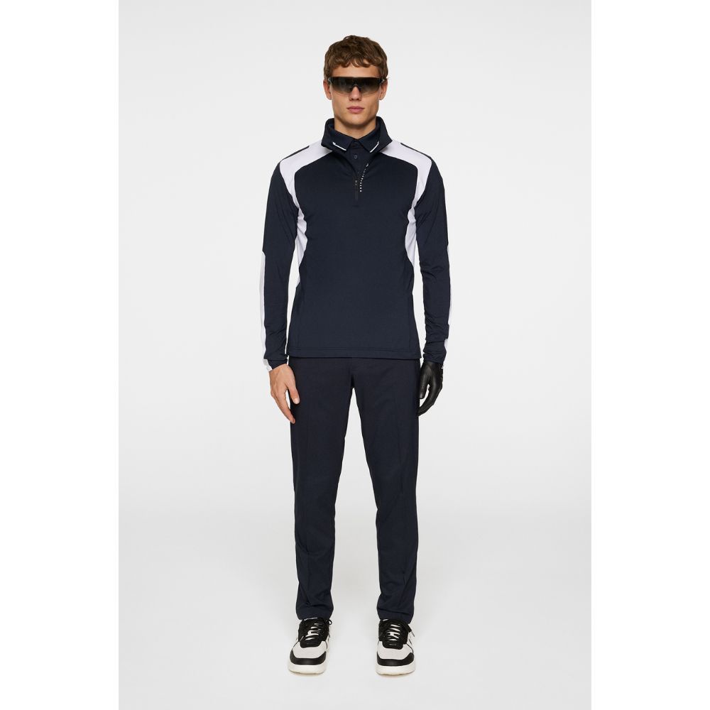 Leander Quarter Zip Midlayer Herre Navy