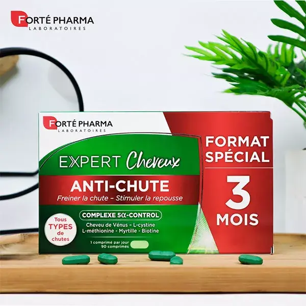 Forté Pharma Expert Anti Chute cheveux Repousse Biotine Myrtille 90 comprimés