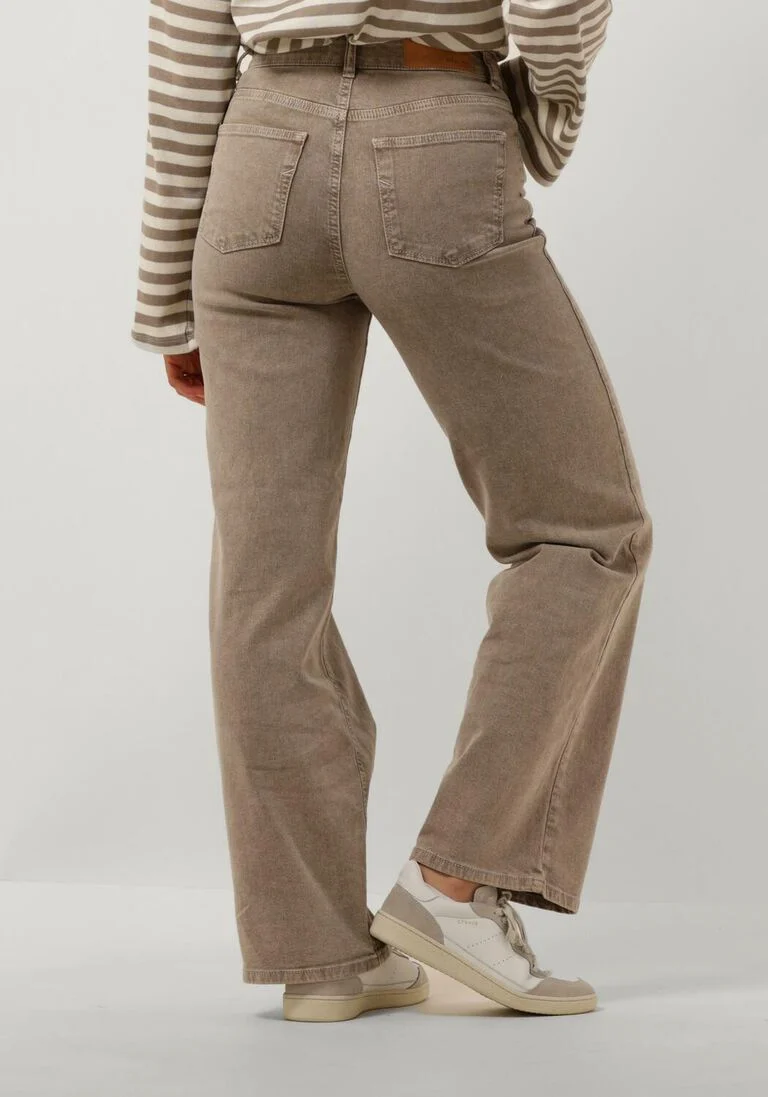SELECTED FEMME beige selected femme wide jeans slfalice-cora hw latte denim wide jeans