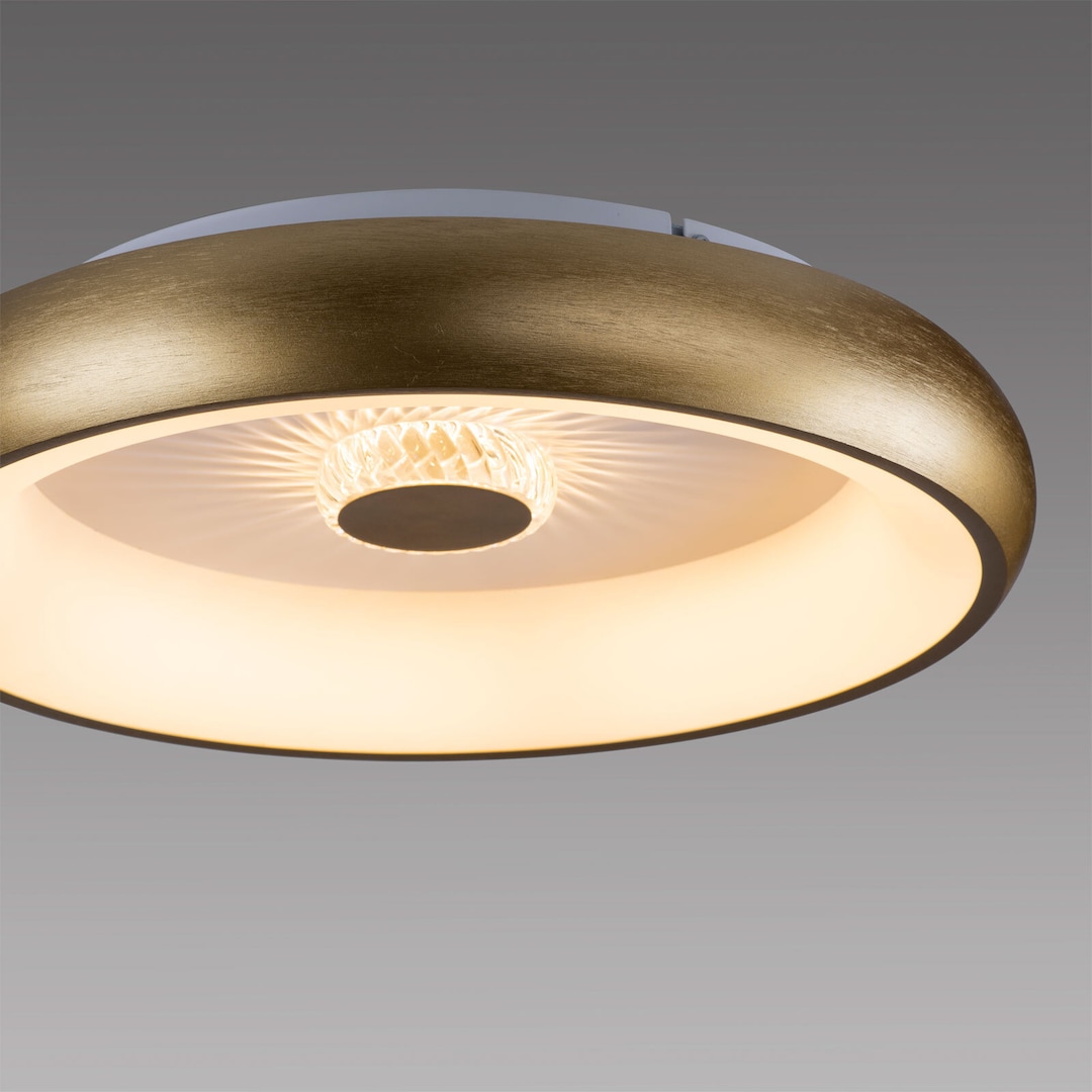 JUST LIGHT LED Deckenlampe VERTIGO 46 cm mattmessingfarbig