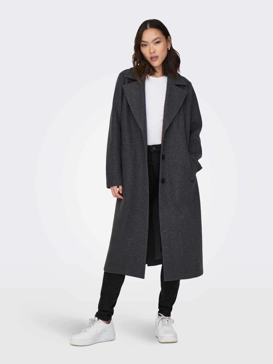 ONLEMMA Mantel Dark Grey Melange