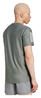 Maillot manches courtes adidas Own The Run Gris Homme