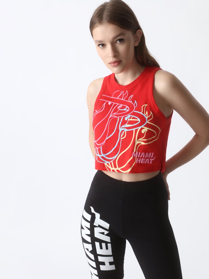 Calça legging de ciclismo Miami Heat NBA - Preta