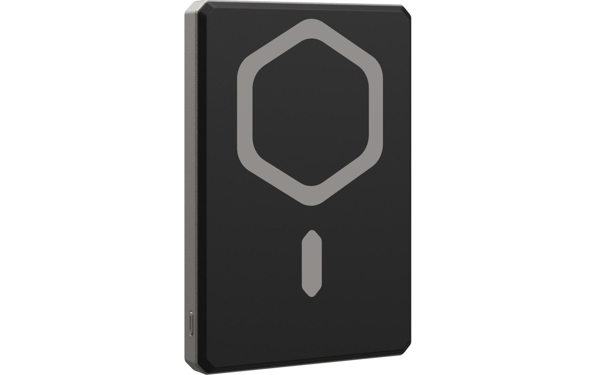 Powerbank Ultra Slim 5000 mAh TitaniumMagSafe-kompatible Powerbank mit Integrierter Metall-Kickstand