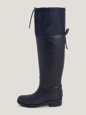 Botas de borracha acolchoadas com forro xadrez