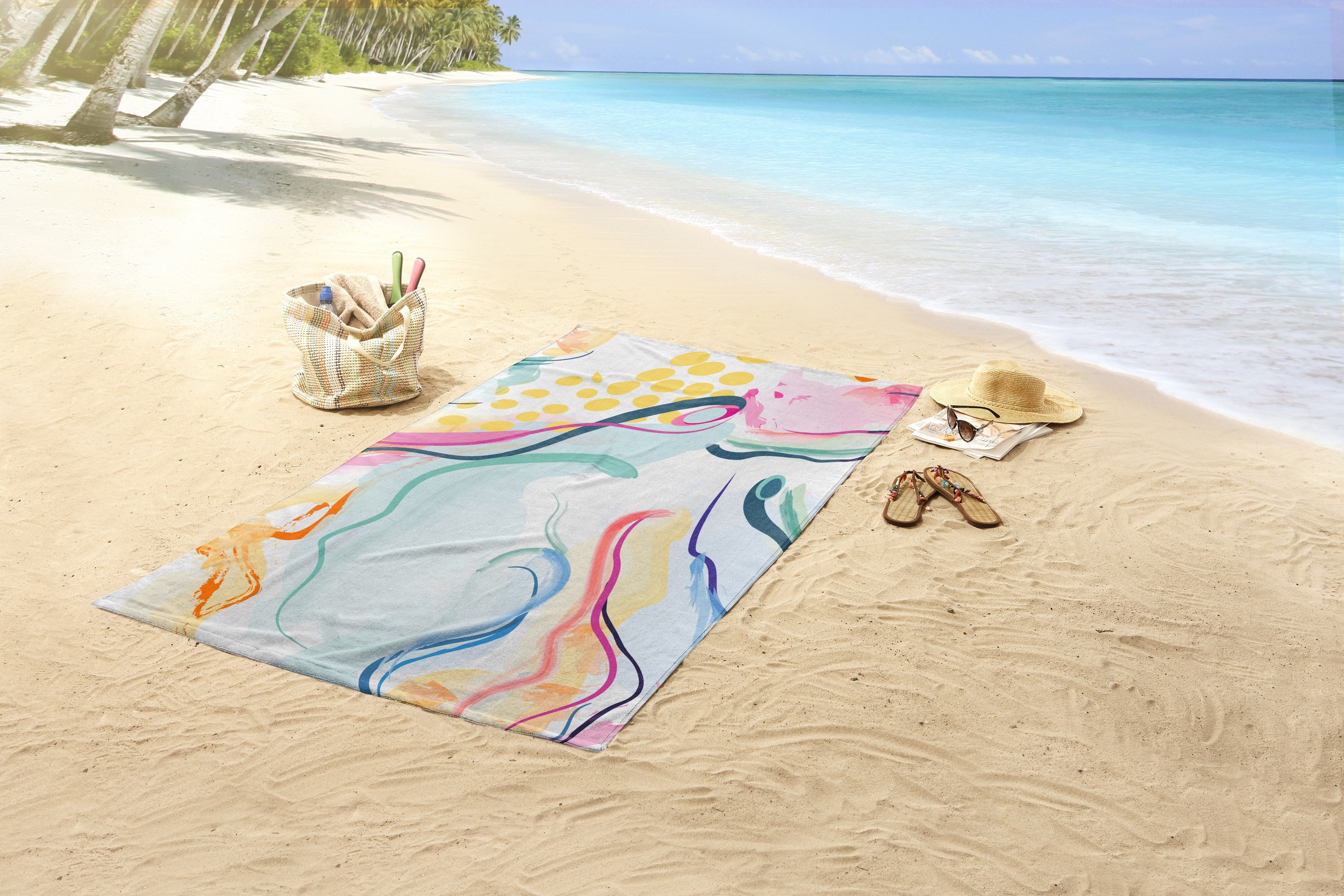 good morning Strandtuch »Magic« Mikrofaser, Velours, Strandtuch, saugfähig, leicht, 100x180