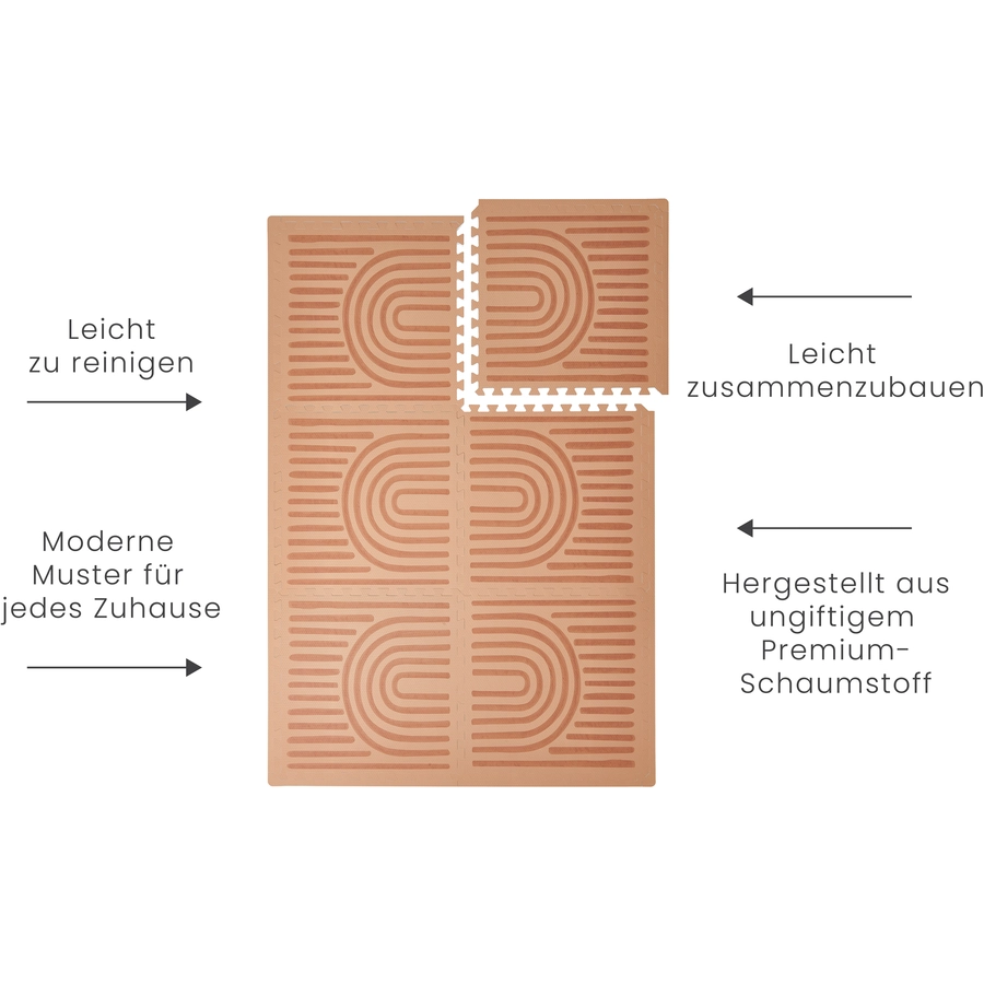 toddlekind Prettier Puzzle Spielmatte Linear Camel 120 x 180 cm
