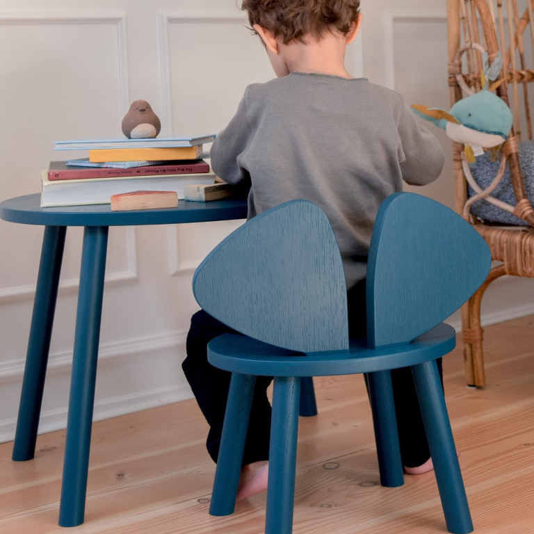 Nofred Mouse kinderstoel   kindertafel set berken
