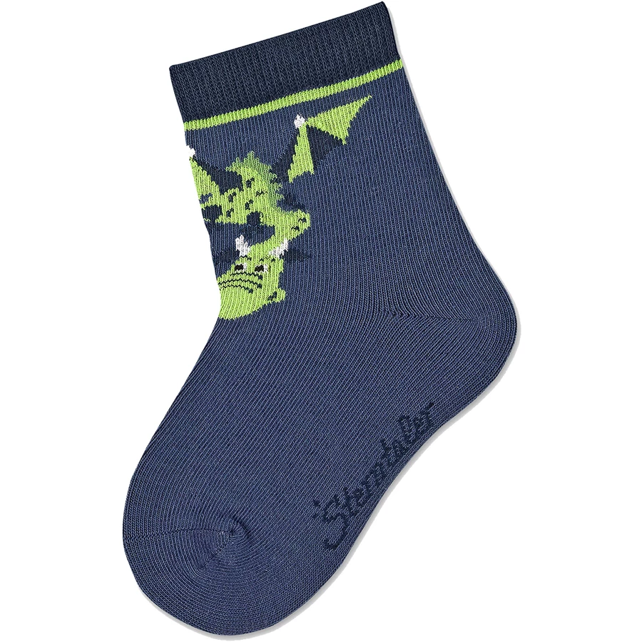 Sterntaler Baby-Söckchen 3er-Pack DracheDinos blau